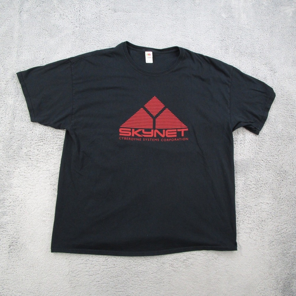 Fruit of the Loom Skynet Cyberdyne Systems T-Shirt Mens 2XL Black Terminator Tee